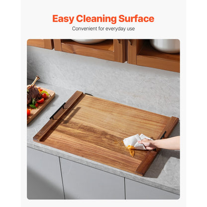 LPK1289-4 - 30x22" Acacia Wood Stove Cover for Gas & Electric Stoves