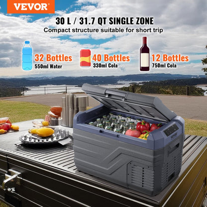 NL30 - 30L Portable Car Refrigerator Freezer with Bluetooth Control