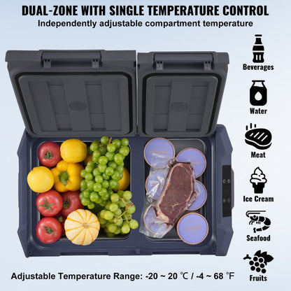 NLD35 - 25L Dual Compartment Car Refrigerator with Bluetooth Control
