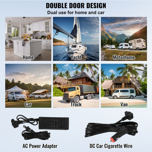NLD35 - 25L Dual Compartment Car Refrigerator with Bluetooth Control