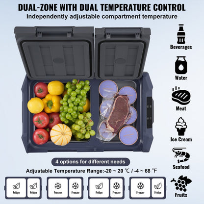 NLS45 - 32 L Dual-Zone Portable Car Fridge with Compressor Cooling