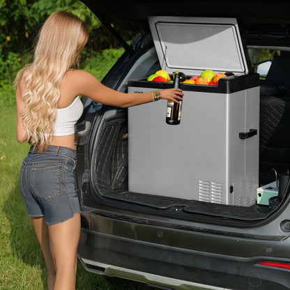 C75 - 70L Portable Car Refrigerator with LED Screen & Bluetooth Control