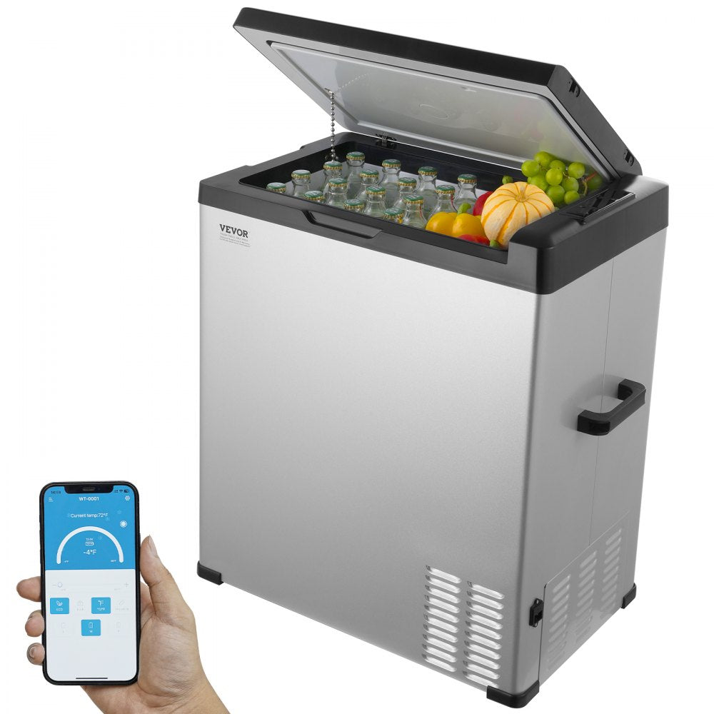 C75 - 70L Portable Car Refrigerator with LED Screen & Bluetooth Control