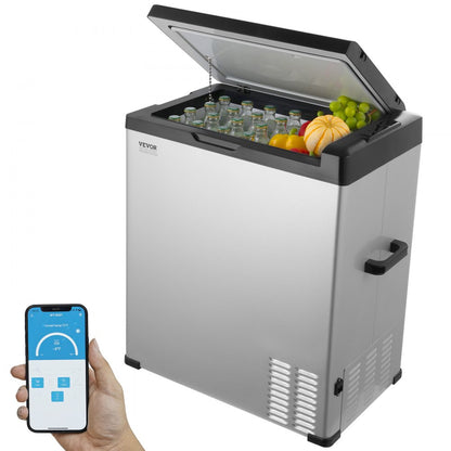 C75 - 70L Portable Car Refrigerator with LED Screen & Bluetooth Control