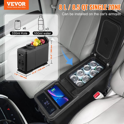 CF8 - 8L Portable Car Fridge with Compressor & Bluetooth Control