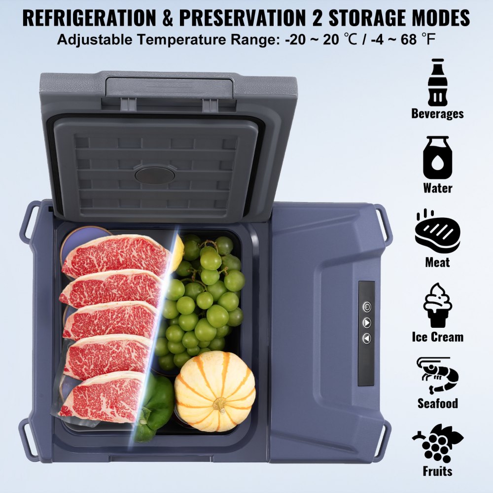 NL9 - 9L Portable Car Refrigerator Freezer with Bluetooth & Quick Cooling