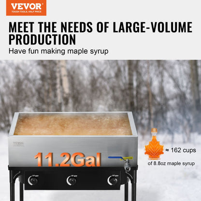 ZFQ-42L - 11.2 Gallon Stainless Steel Maple Syrup Evaporator Pan