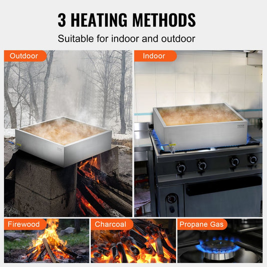 ZFQ-66L - 17.5 Gallon Stainless Steel Maple Syrup Evaporator Pan