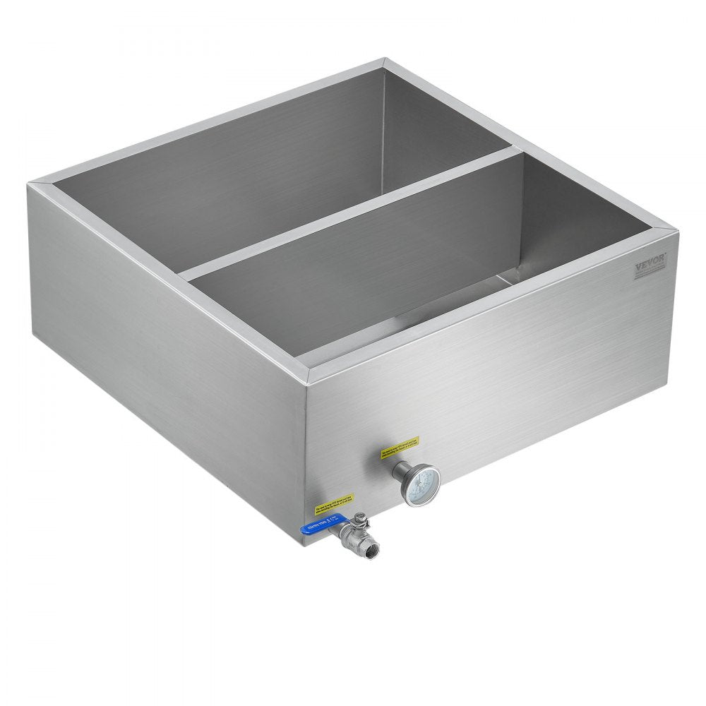 ZFQ-89L-T Stainless Steel Maple Syrup Evaporator Pan with Thermometer, 23.6 Gal Capacity