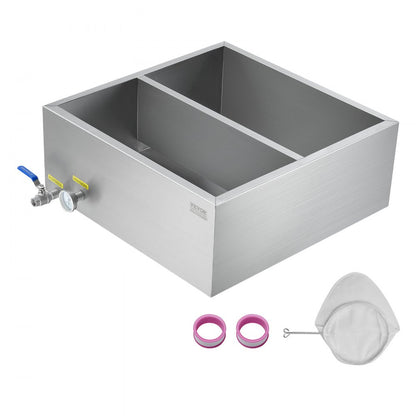 ZFQ-89L-T Stainless Steel Maple Syrup Evaporator Pan with Thermometer, 23.6 Gal Capacity