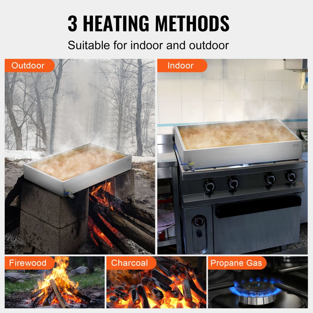 ZFQ-84L - 22.4 Gallon Stainless Steel Maple Syrup Evaporator Pan