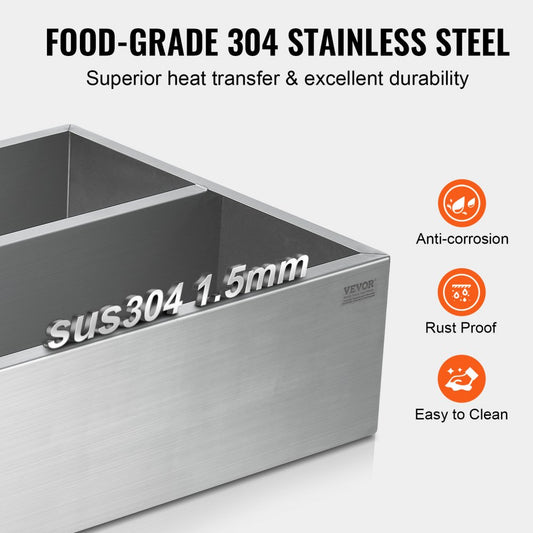 ZFQ-178L-T - 47-Gallon Stainless Steel Maple Syrup Evaporator with Thermometer