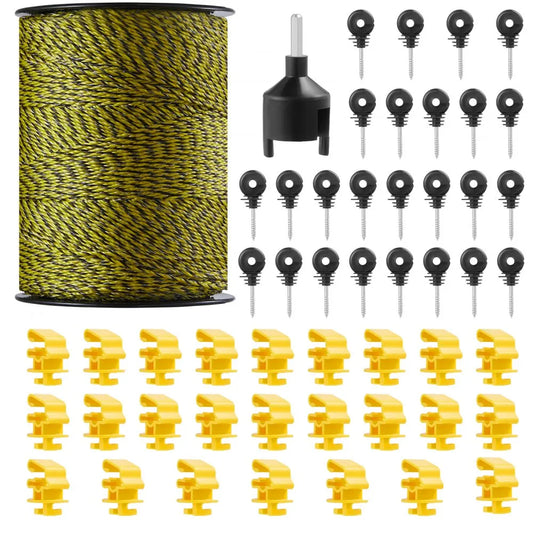 HTSS2 - 1640ft High-Visibility Electric Fence Wire for Livestock Protection