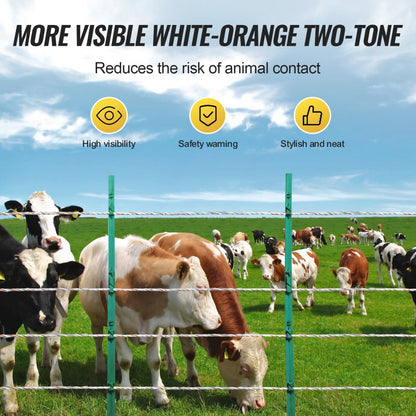 HTSS3 - 2625ft Portable Electric Fence Wire for Livestock Safety