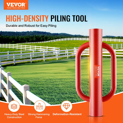 HXDZ-4 - 4.11" Heavy Duty Steel Pile Driver with Ergonomic Grip