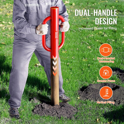 HXDZ-4 - 4.11" Heavy Duty Steel Pile Driver with Ergonomic Grip