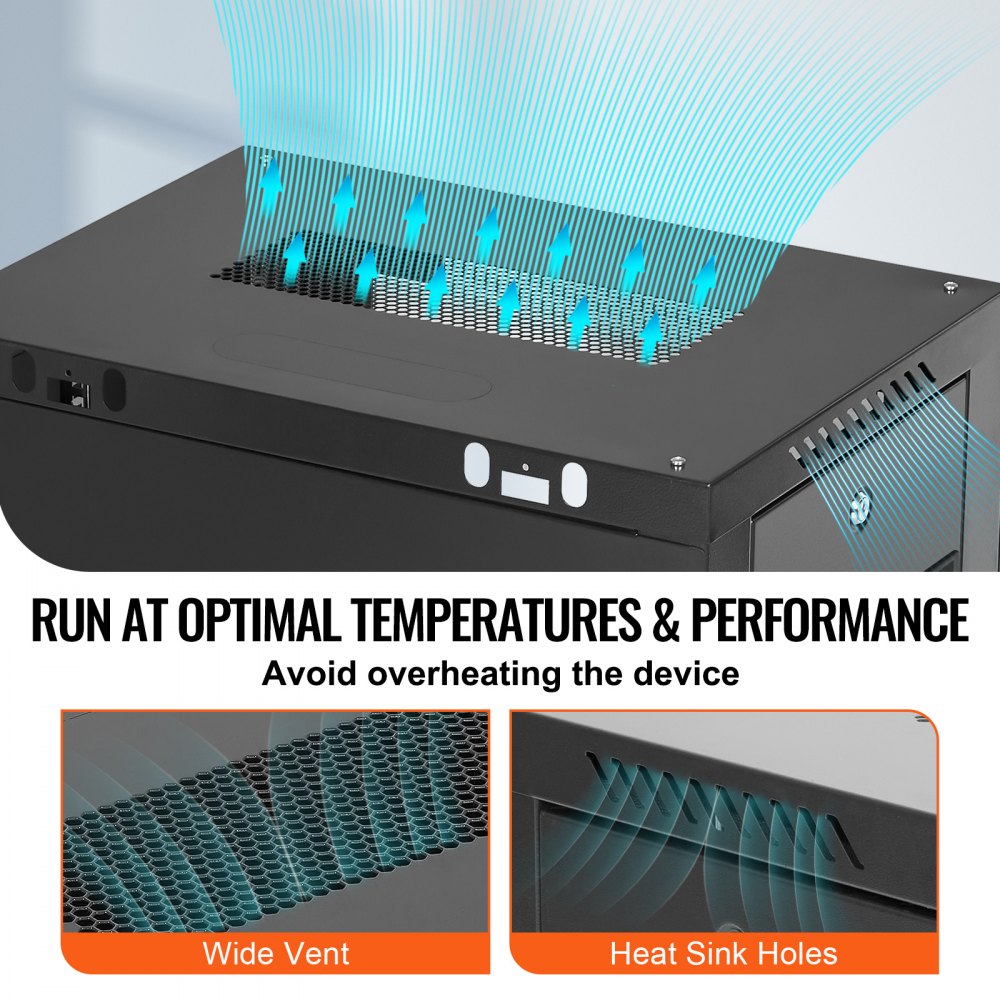 SPT-604-15 - Heavy-Duty 18'' Wall-Mounted Network Cabinet with Glass Door