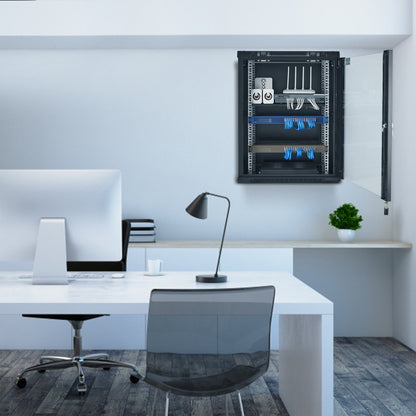 SPT-604-15 - Heavy-Duty 18'' Wall-Mounted Network Cabinet with Glass Door