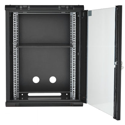 SPT-604-15 - Heavy-Duty 18'' Wall-Mounted Network Cabinet with Glass Door