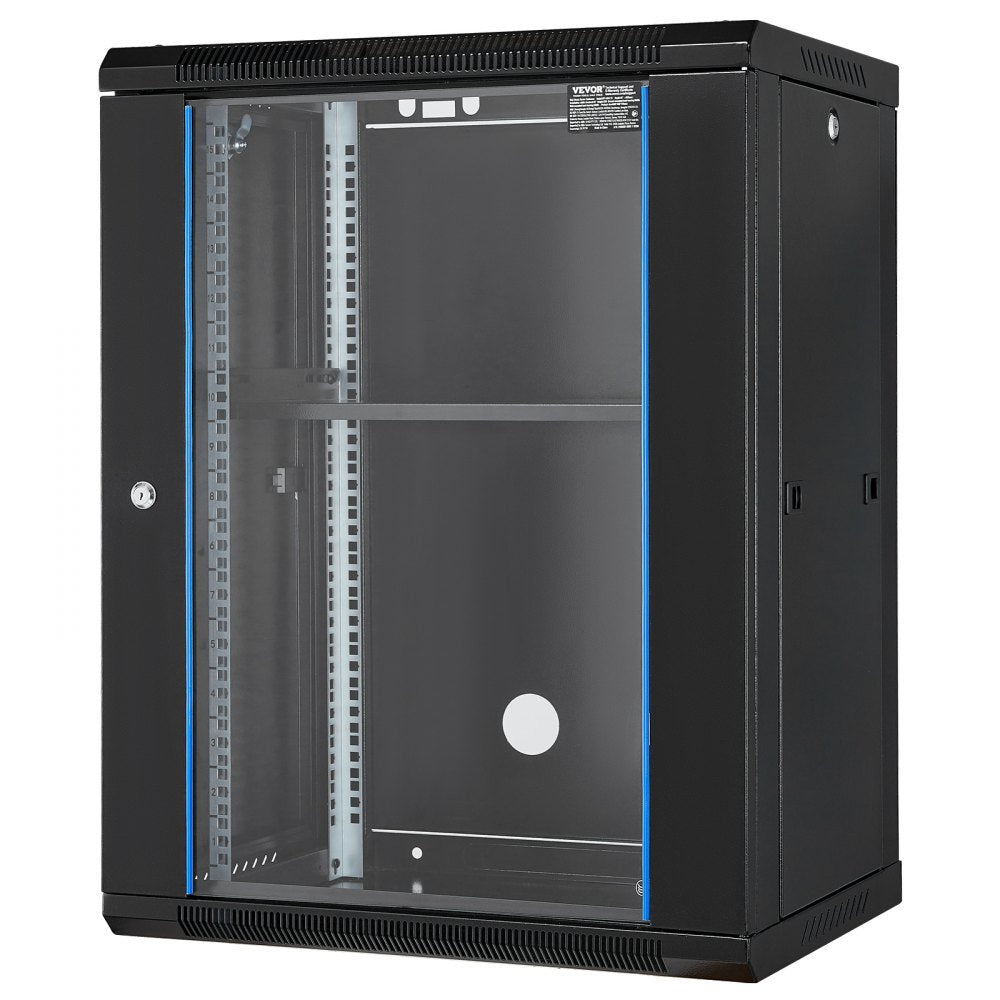 SPT-604-15 - Heavy-Duty 18'' Wall-Mounted Network Cabinet with Glass Door