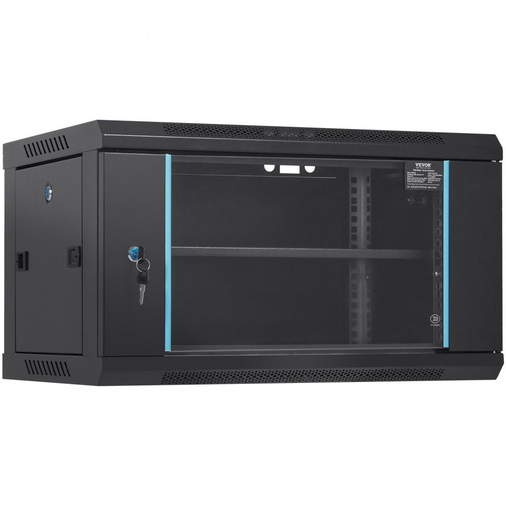 W26406 - 6U Wall Mount Server Cabinet, 15.5" Deep, 200 lbs Capacity