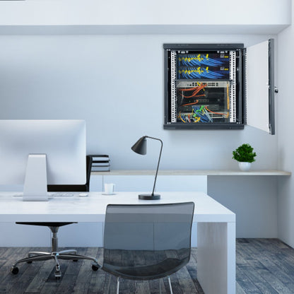 W26409 - 9U Wall-Mount Server Cabinet for Home Networking, 15.5" Deep