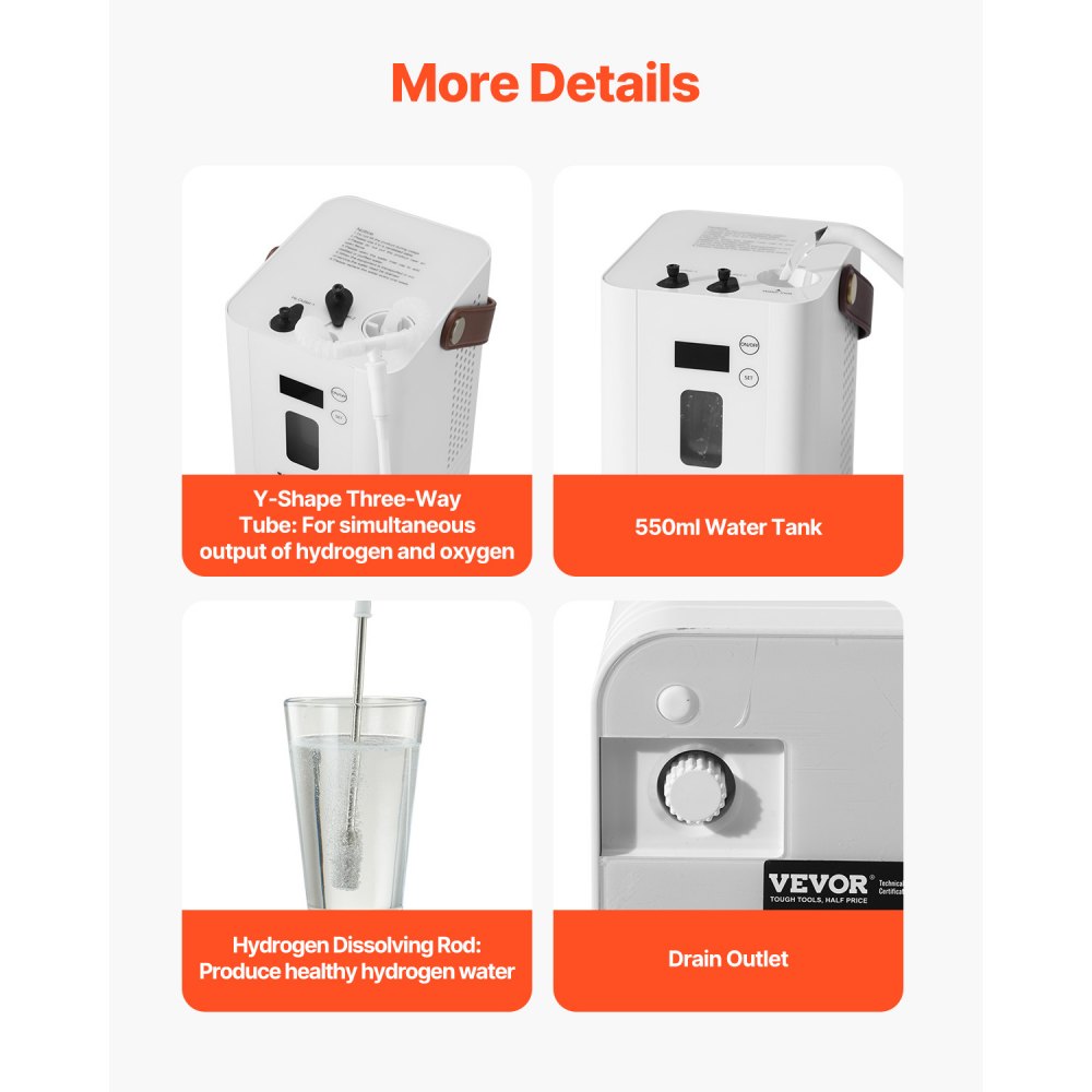 EHM-J300 - Portable 3-Port Hydrogen Inhalation Machine for Health & Recovery
