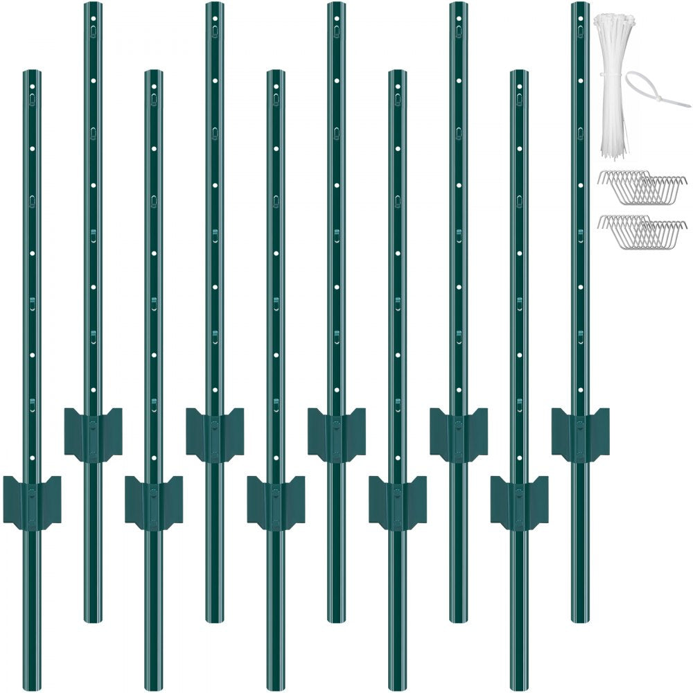 10-3ft - Heavy-Duty Q235 Steel Fence Post for Garden & Farm