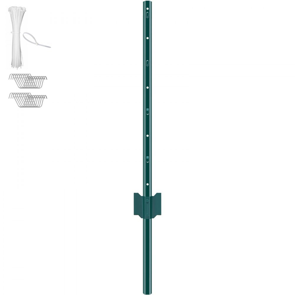 10-3ft - Heavy-Duty Q235 Steel Fence Post for Garden & Farm