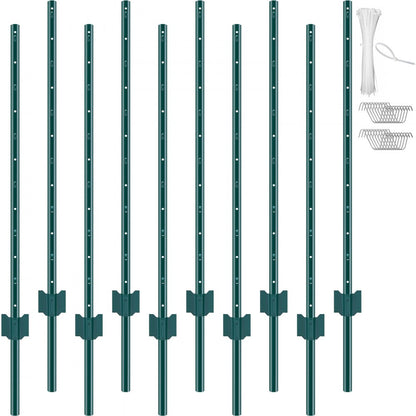 10-4ft - Heavy Duty 4ft Carbon Steel Fence Post for Outdoor Use