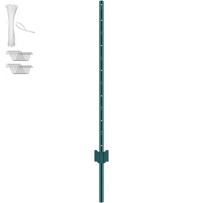 10-4ft - Heavy Duty 4ft Carbon Steel Fence Post for Outdoor Use
