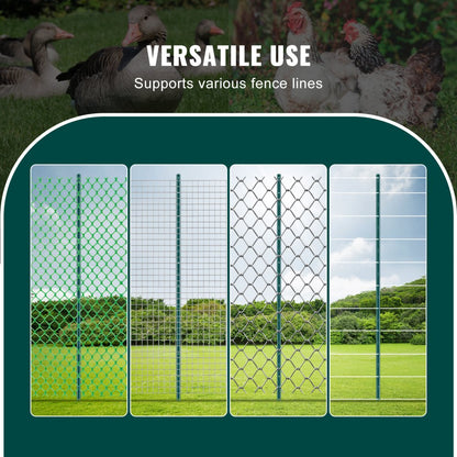 10-6ft - Heavy Duty Q235 Steel Fence Post for Outdoor Durability
