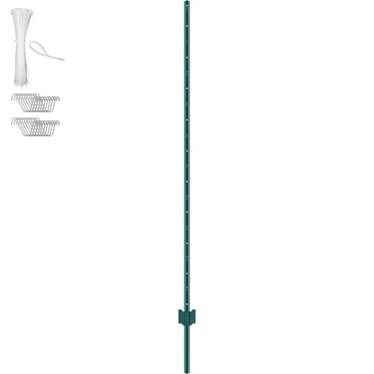 10-6ft - Heavy Duty Q235 Steel Fence Post for Outdoor Durability