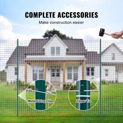 10-7ft - Heavy Duty VEVOR 7ft Metal Fence Posts, Rust Resistant and Durable