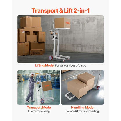 Q0BG0TV0 - 400 lbs Aluminum Manual Winch Stacker 6.7-51.1 in Lift