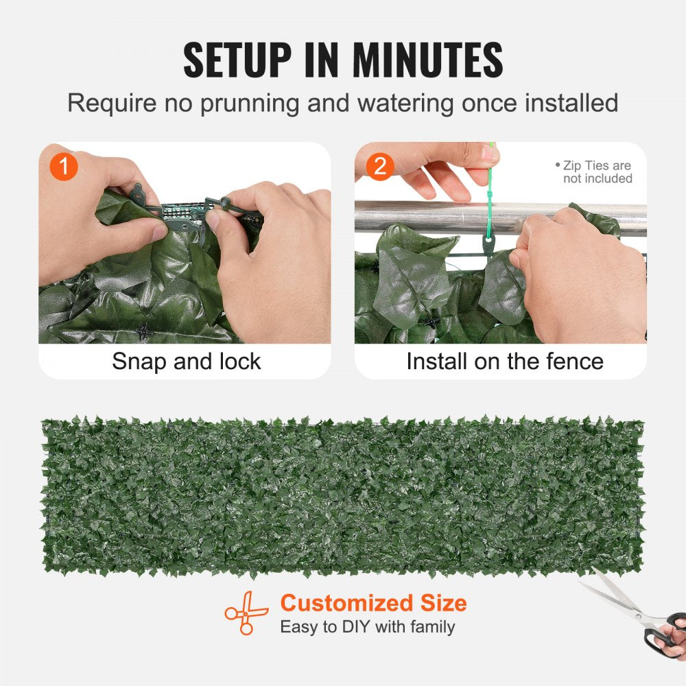 JNF010 - 39x158in Lifelike Ivy Privacy Screen for Outdoor & Indoor Use