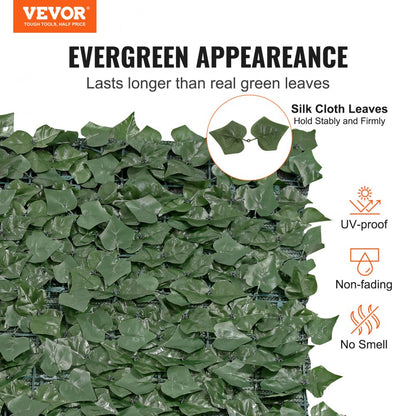 JNF009 - Durable Silk Ivy Privacy Fence Screen with Mesh Backing