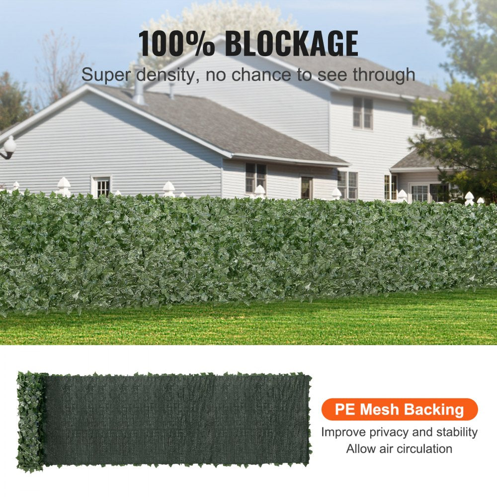 JNF009 - Durable Silk Ivy Privacy Fence Screen with Mesh Backing