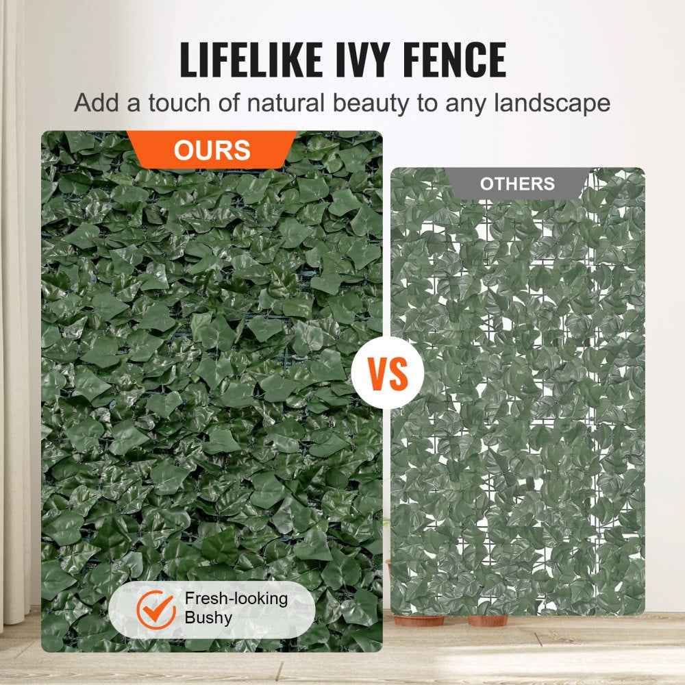 JNF009 - Durable Silk Ivy Privacy Fence Screen with Mesh Backing