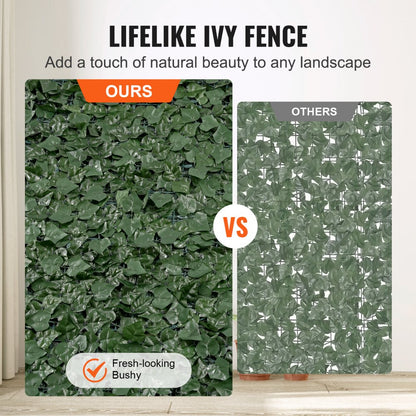 JNF009 - Durable Silk Ivy Privacy Fence Screen with Mesh Backing