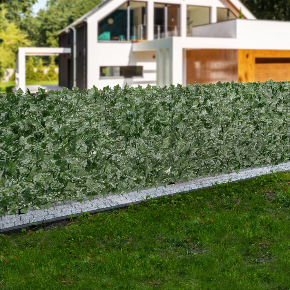 JNF009 - Durable Silk Ivy Privacy Fence Screen with Mesh Backing