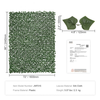 JNF015 - 96x72" VEVOR Ivy Privacy Fence for Beautiful Outdoor Spaces
