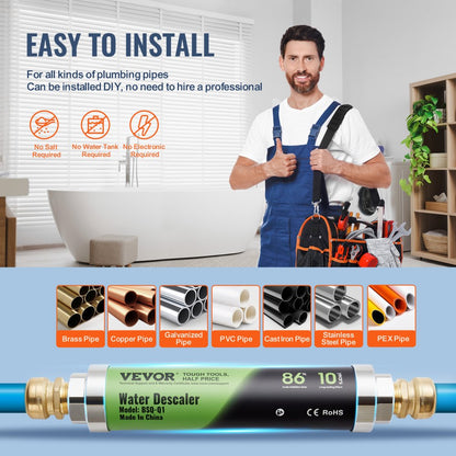 BSQ-Q1 - Salt-Free Whole House Descaler with 18 GPM Flow Rate