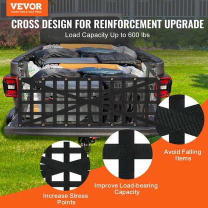 PPCN0054X - 54"x18" Adjustable Tailgate Net with 600 lbs Capacity