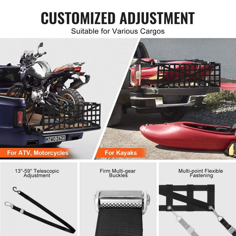 PPCN0054X - 54"x18" Adjustable Tailgate Net with 600 lbs Capacity