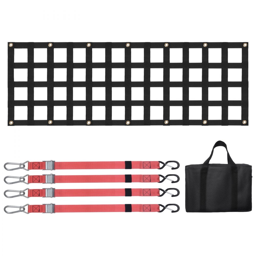 PLCN0054 - 54" x 18" Heavy-Duty Adjustable Tailgate Net for Secure Cargo Transport