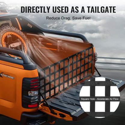 PPCN0060 - 60" Heavy-Duty Tailgate Net for Trucks, 600 lbs Capacity