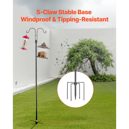 H003 - 76-Inch Heavy-Duty Bird Feeder Pole, Rust-Resistant Steel