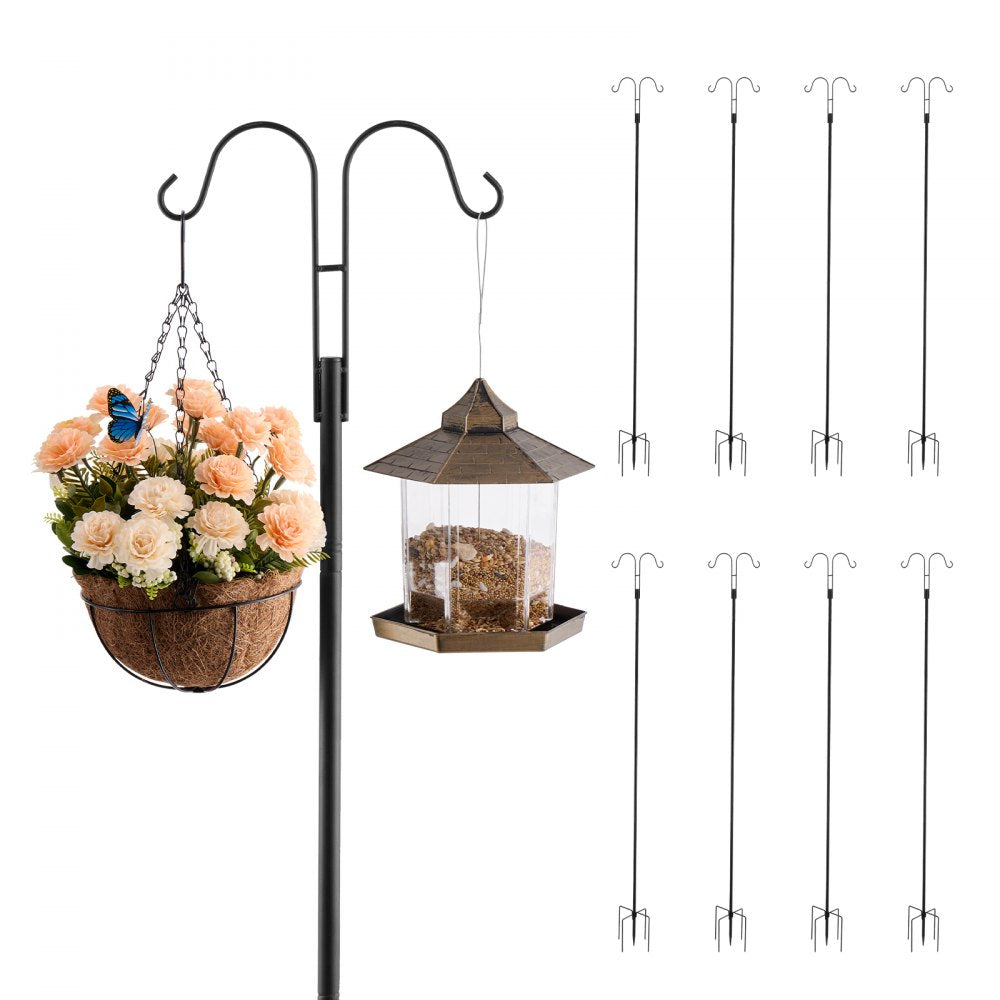 H004 - 92" Sturdy Steel Bird Feeder Pole for Outdoor Decor
