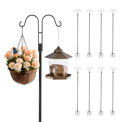 H004 - 92" Sturdy Steel Bird Feeder Pole for Outdoor Decor